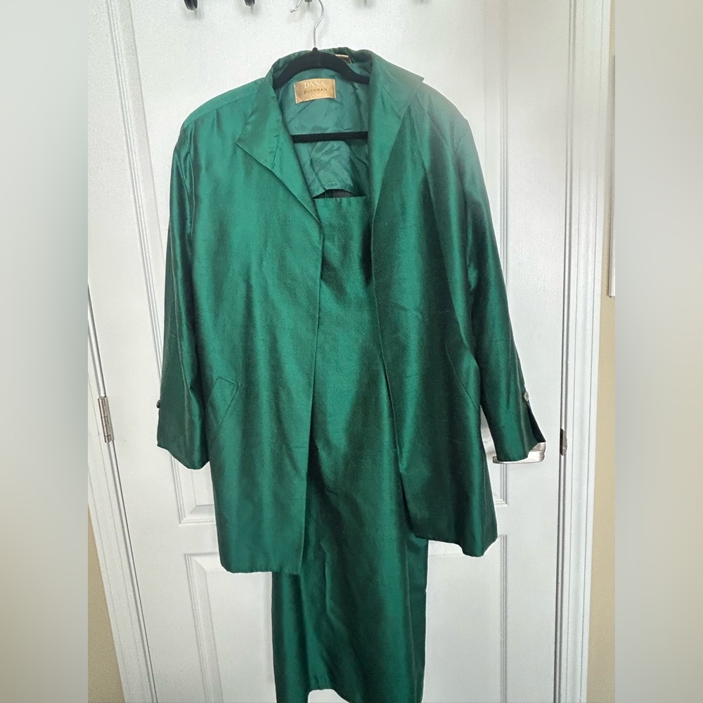 Dana Buchman Green Cocktail Dress w/ jacket